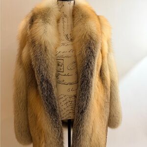 Elegant Tan Fur Coat